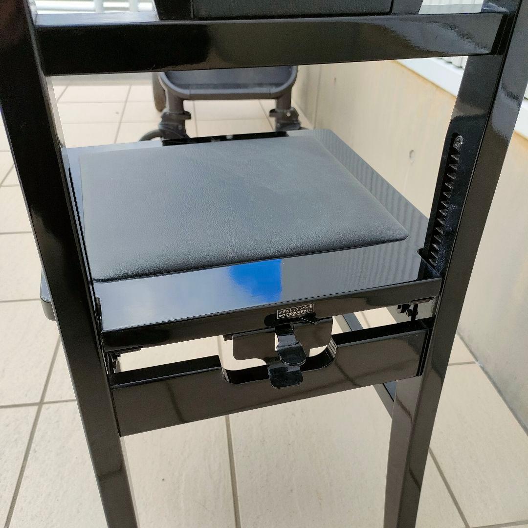 希少 名陽木工 PEACOCK ピーコック ピアノ椅子 背付 木製 高さ調整可能