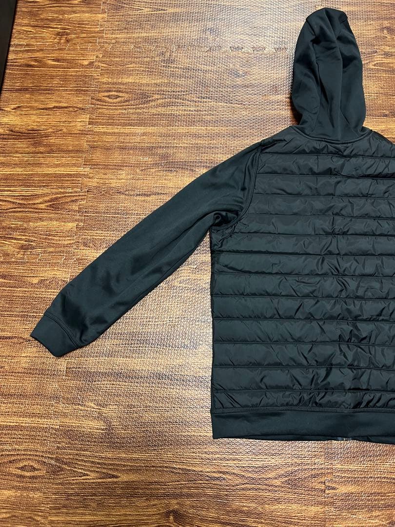 美品 NIKE M フード付きパディングジャケット ブラック