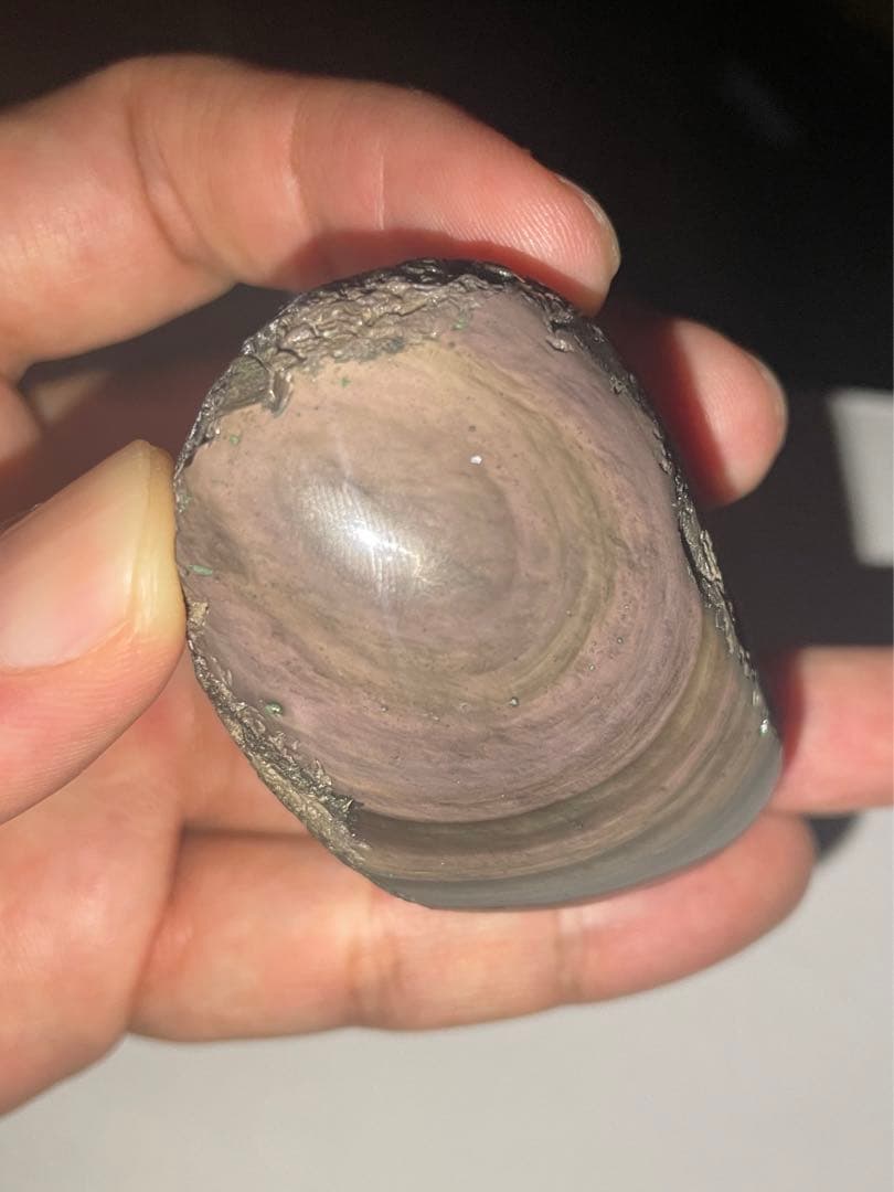 研磨品　十勝石玲瓏　ピンク、イエロー　レインボーオブシディアン