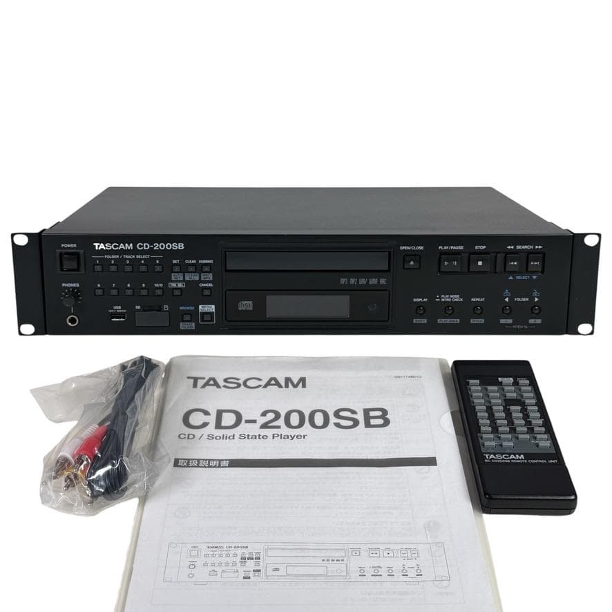 TASCAM CDプレーヤー SDカード/USBメモリー対応 CD-200SB