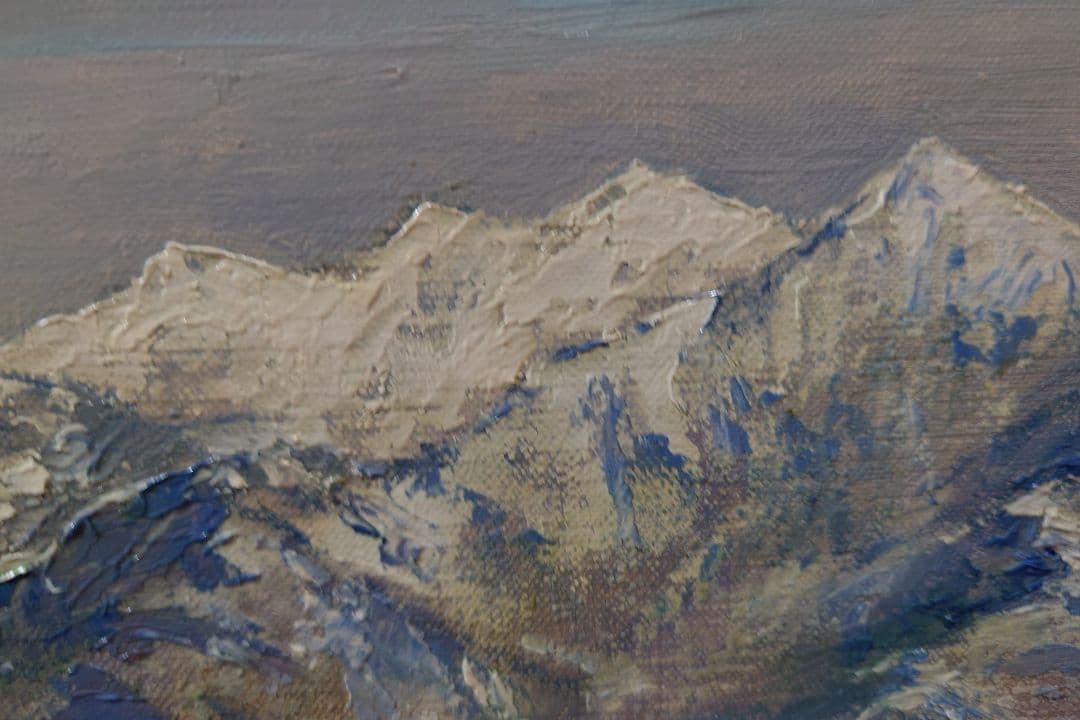 武井 清 「晩秋八ヶ岳山麓」真筆 絵画 油絵 油彩