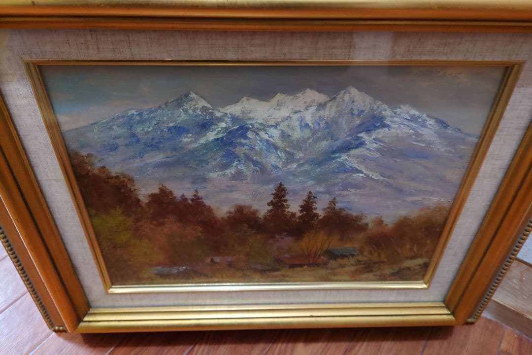 武井 清 「晩秋八ヶ岳山麓」真筆 絵画 油絵 油彩