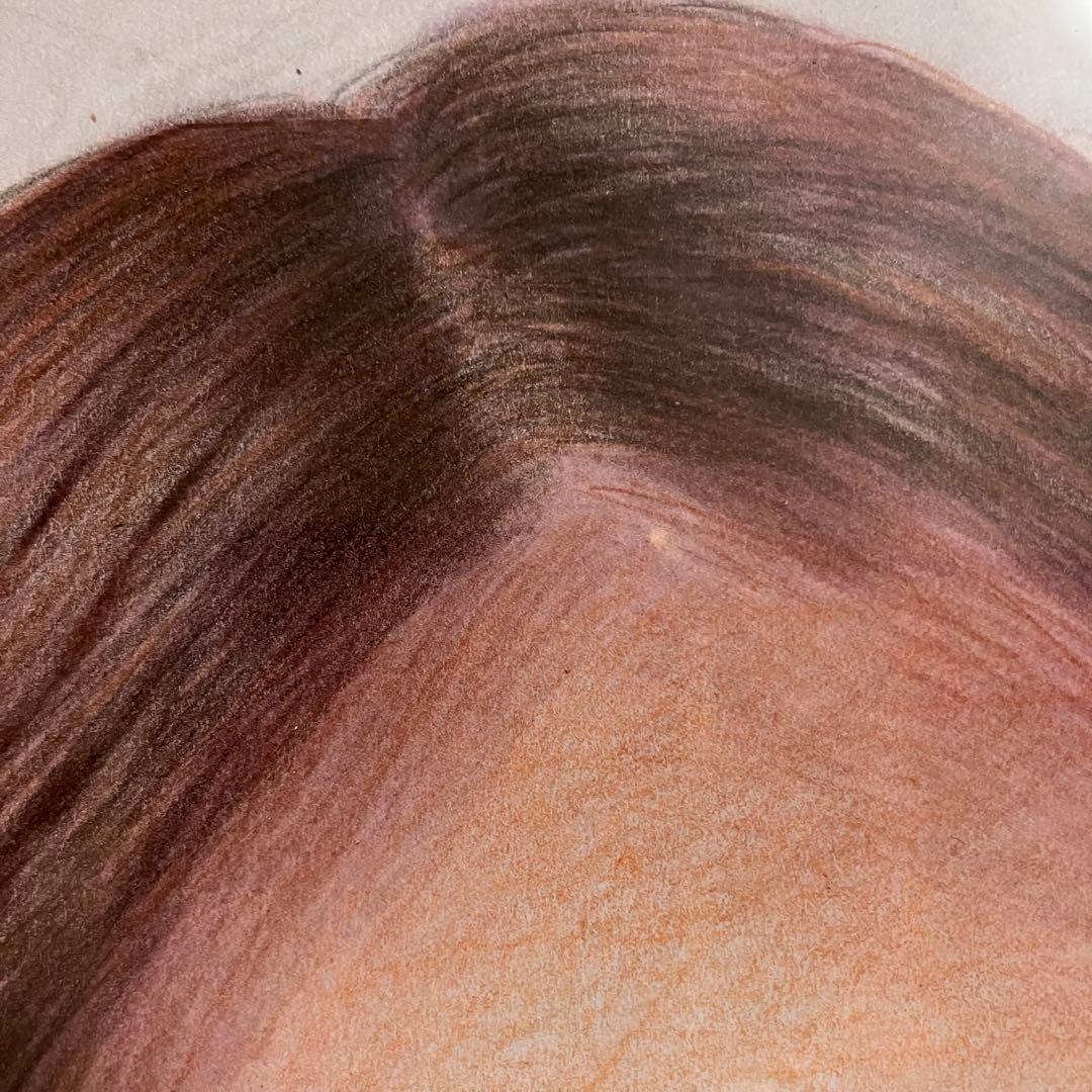 女優画29 額装品　額縁寸法32.7cm×24.0cm　カラー着色　定款付