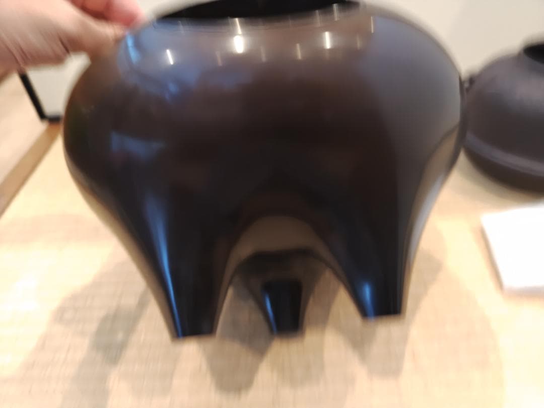 送料込【逢絢亭】茶道具 朝鮮風炉 唐銅 畠春斎釜添 風炉師 般若勘渓 共箱入り