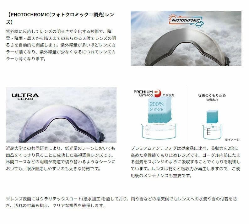 ダイス DICE BANK バンク ゴーグル 調光 曇り止め 日本製 スノボー