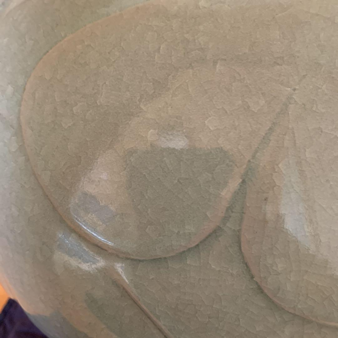 肥後高田焼　青木修の彫紋壷