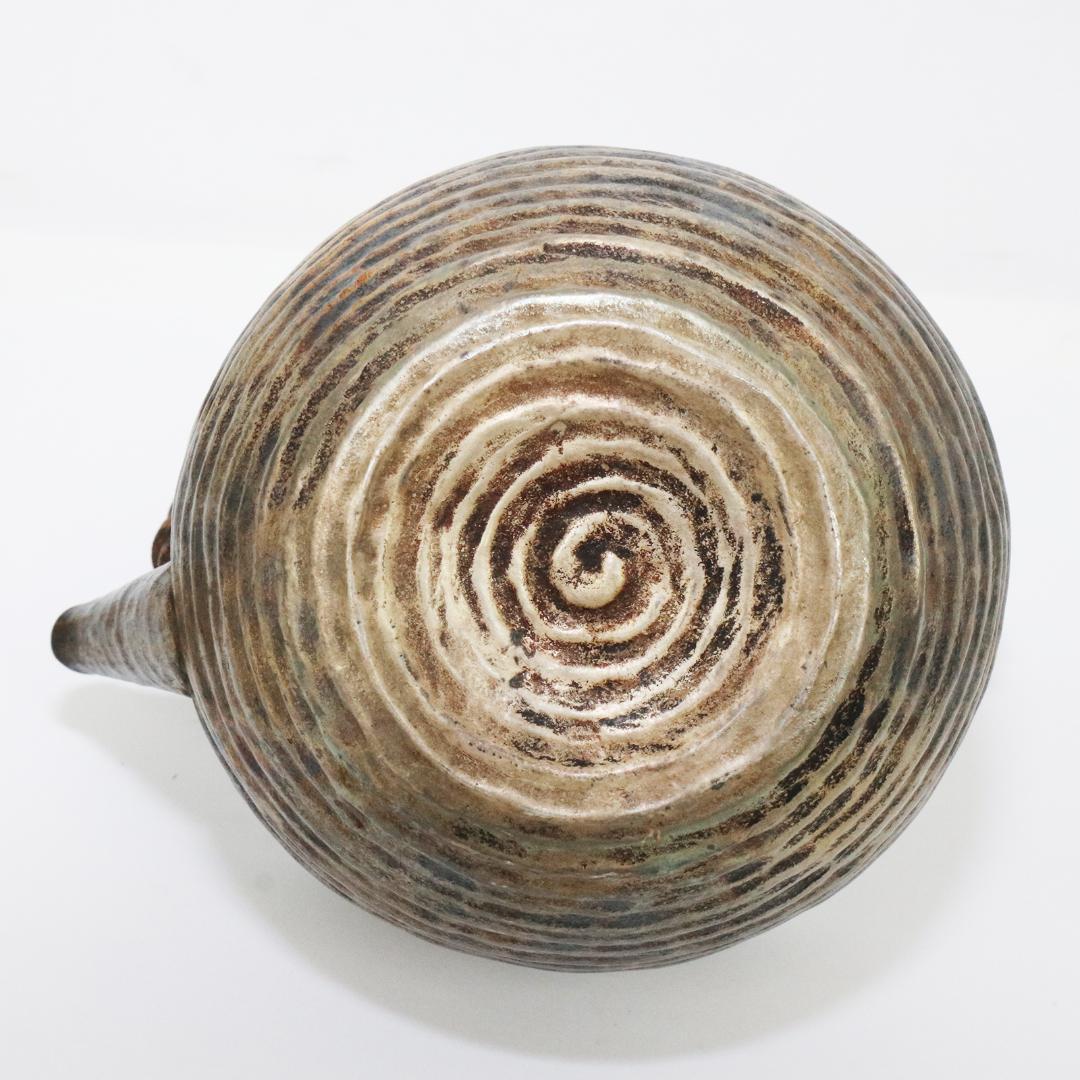 錫製　 急須　 籐提手　アンティーク