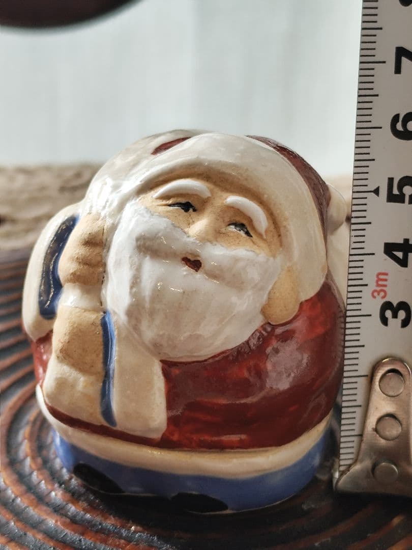 陶器　茶道具 香合 クリスマス サンタクロース 浅見与し三作 吉峯窯　茶道