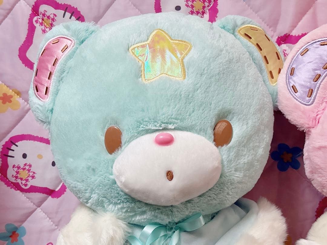 パフポフ　ケープ付きぬいぐるみ　巨大　BIG　ふわふわ　限定　キキララ　くま