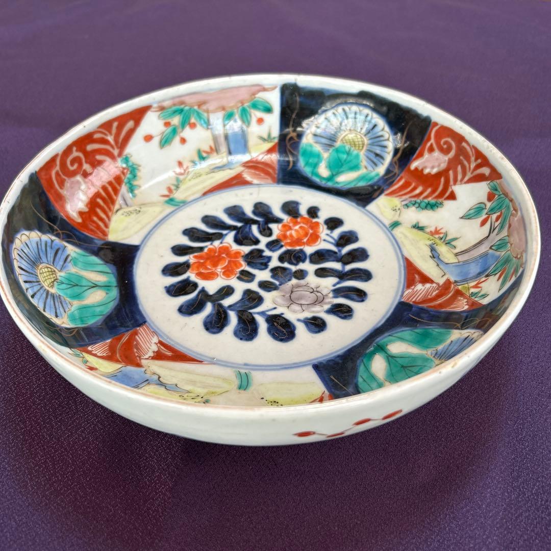 飾り鉢　陶器　骨董　色鮮やかな皿