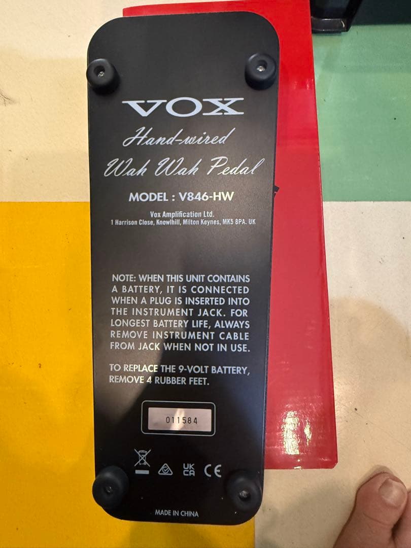 Vox V846-HW ハンドワイヤードワウペダル