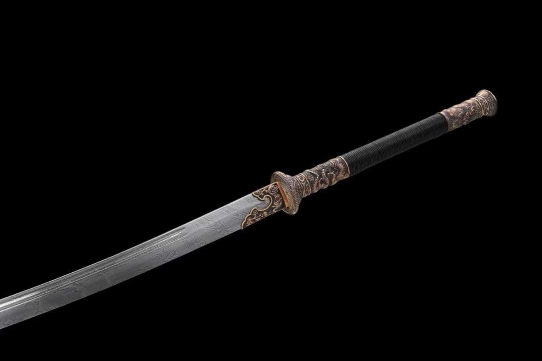 【丁白桜青刀】古兵器 刀装具 日本刀　模造刀 居合刀 武士道 鑑賞用 両手刀