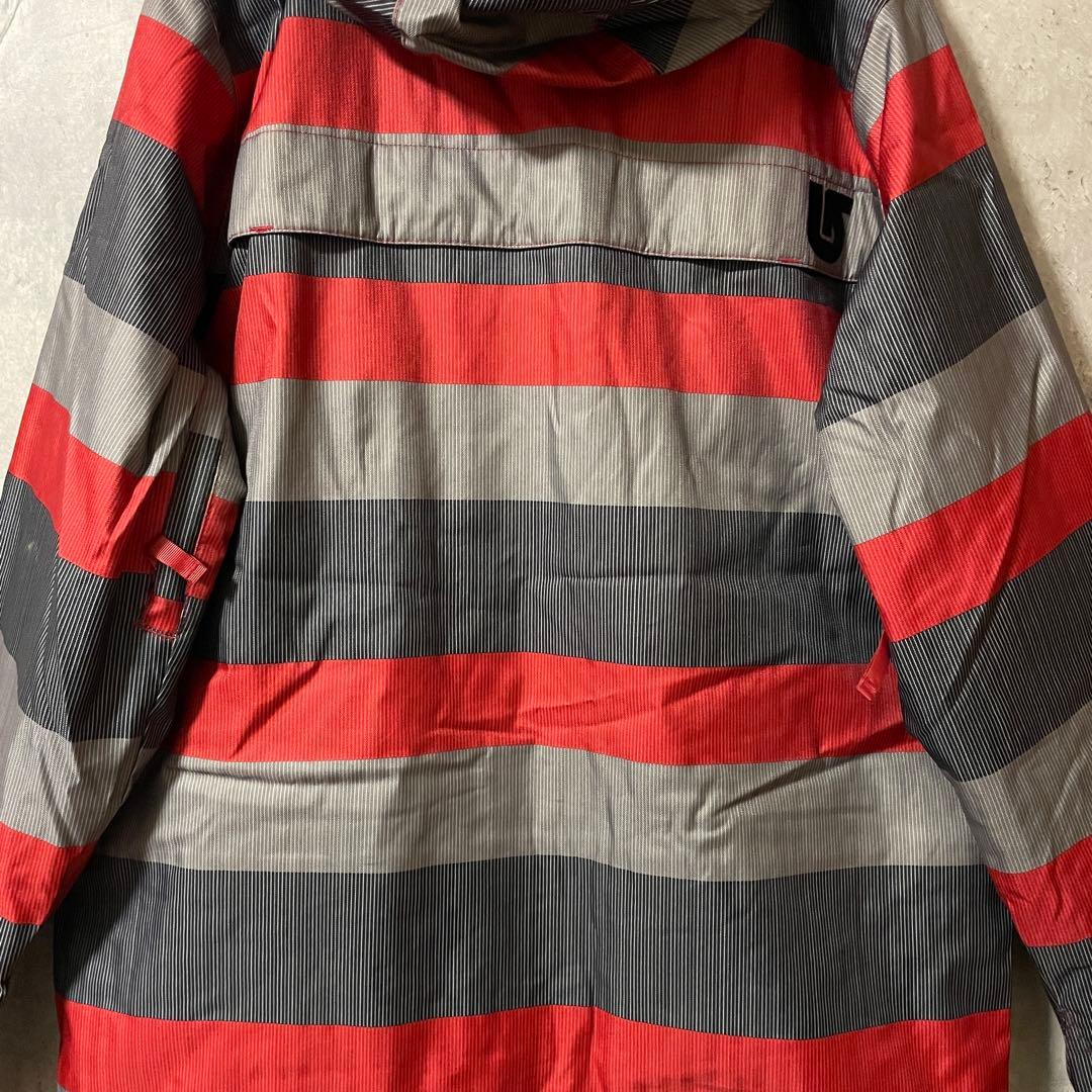 Burtonバートンスキーウェアスノーボードジャケットパーカー灰色グレー赤レッド