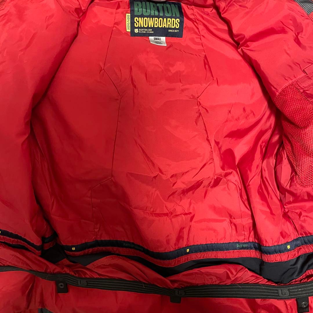 Burtonバートンスキーウェアスノーボードジャケットパーカー灰色グレー赤レッド