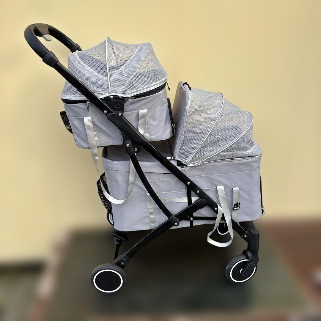 Totoro ball 小型犬猫用折りたたみ 対面式 軽量 4輪ペットバギー