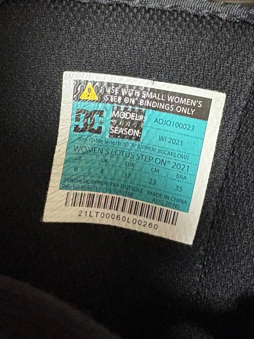 DC スノーボードブーツ WOMEN'S LOTUS STEP ON 23cm