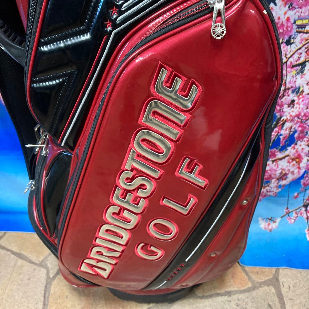 寶BU-1089 BRIDGESTONE スタンド式 キャディバッグ レッド