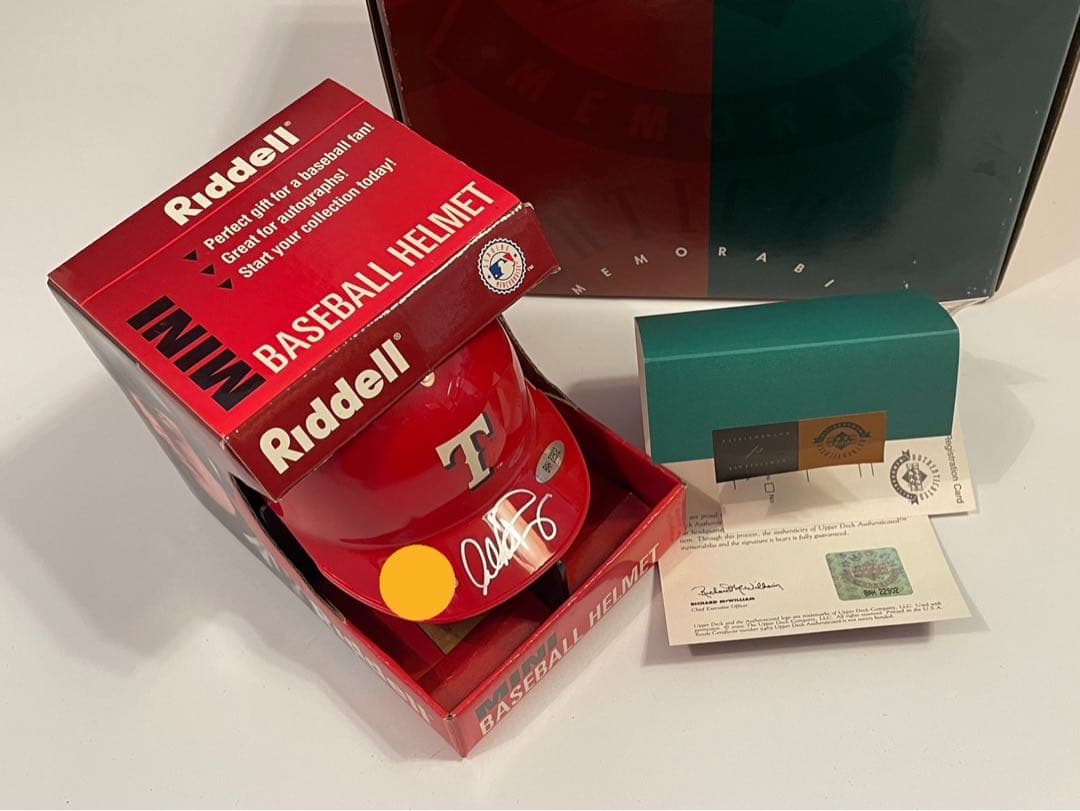 アレックス ロドリゲス 直筆サイン入りミニ・ヘルメット UDA証明書103個限定