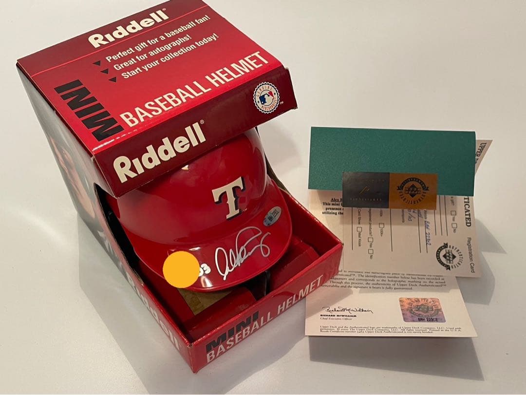 アレックス ロドリゲス 直筆サイン入りミニ・ヘルメット UDA証明書103個限定