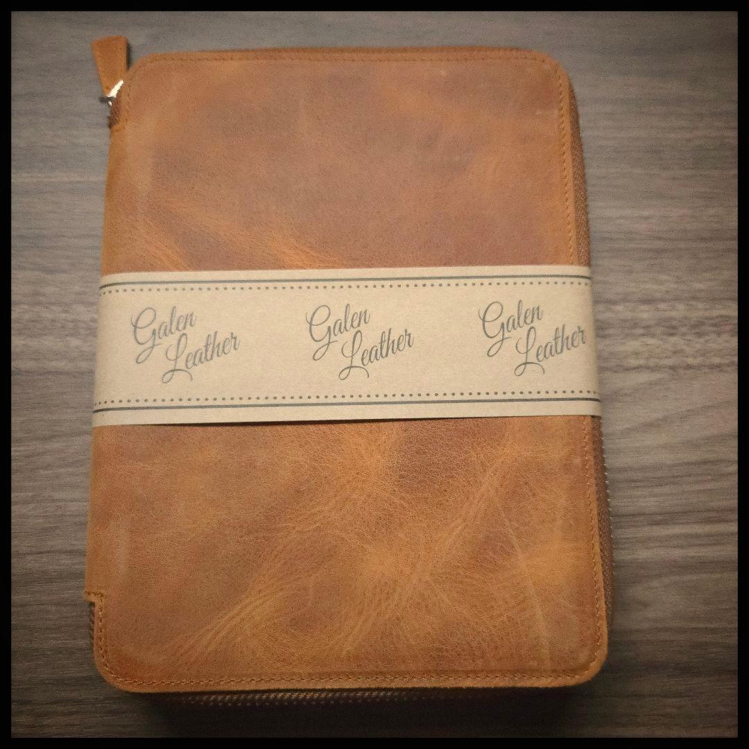ガレンレザー　クレイジーホースブラウン　A5ノートブックフォリオ　ペンケース