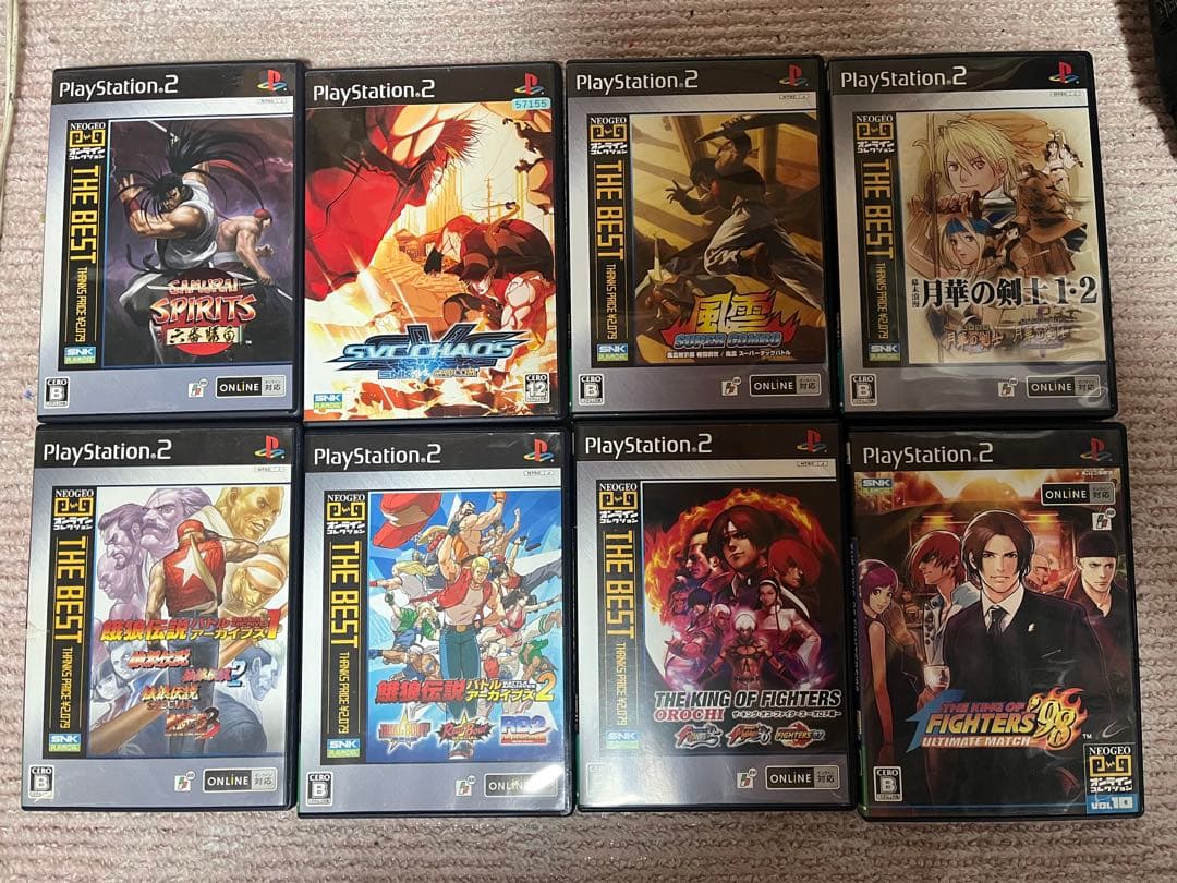 ps2 SNK 格闘ゲーム　10本　KOF 餓狼　サムスピ　月華　風雲　SVC