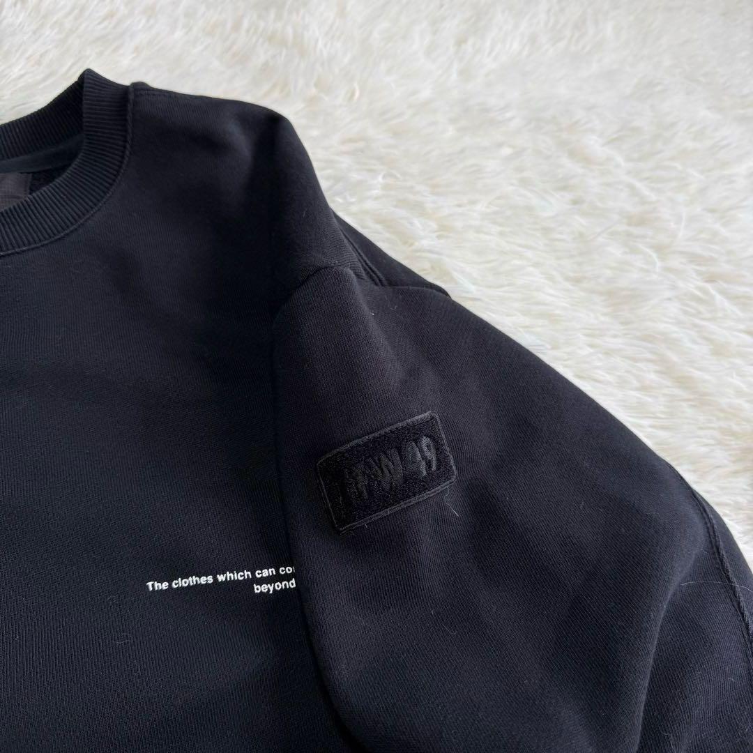 【tfw49】美品 トレーナー ワッペン ブラック 2サイズ メンズ