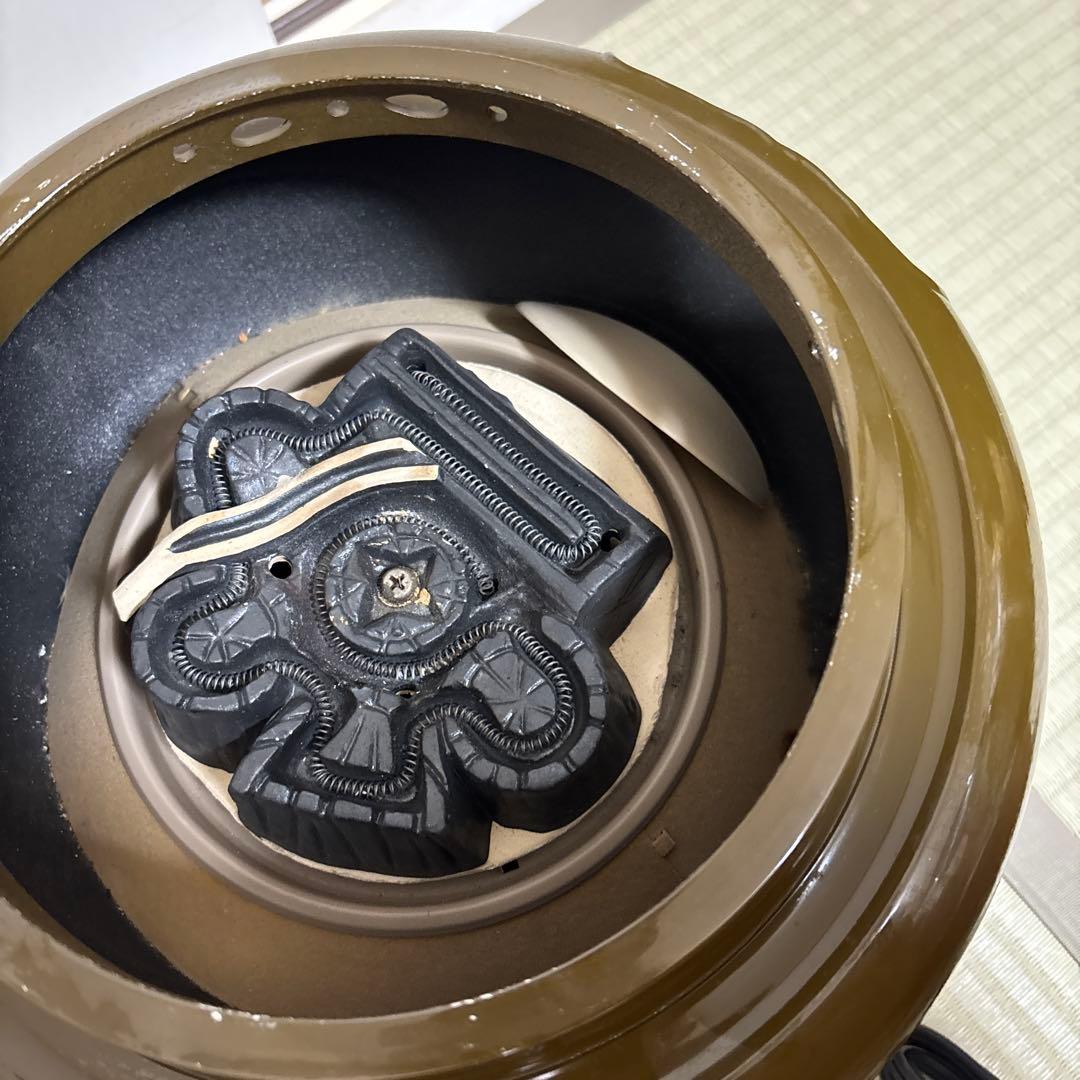 茶道具　風炉型電熱器　野々田　（非銅非鉄？）