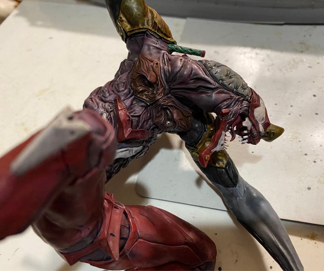 海洋堂，エバンゲリオン2号機獣化ビースト製作塗装完成品