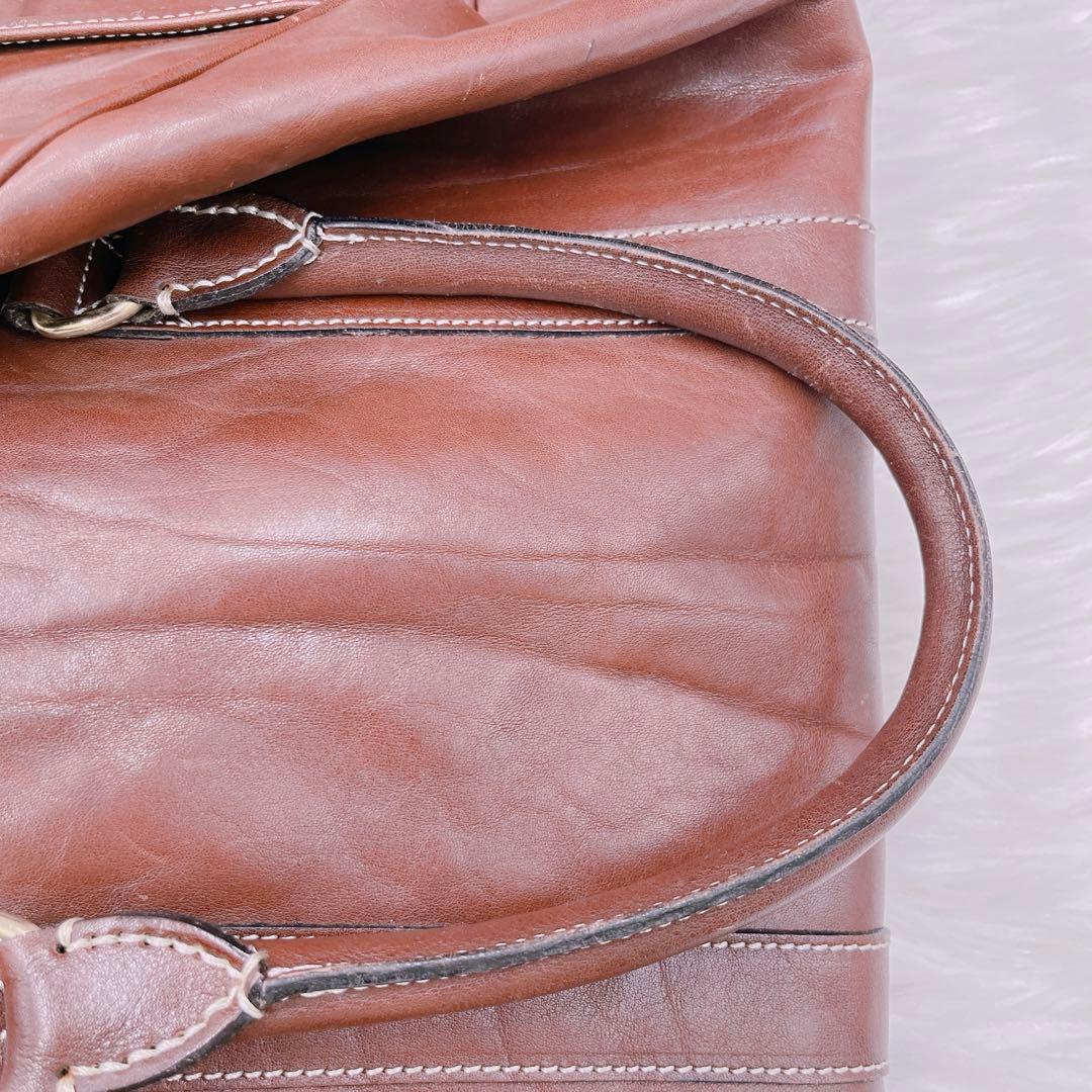 HIROFU 旅行ボストンバッグショルダーバッグ　2way レザー本革大容量