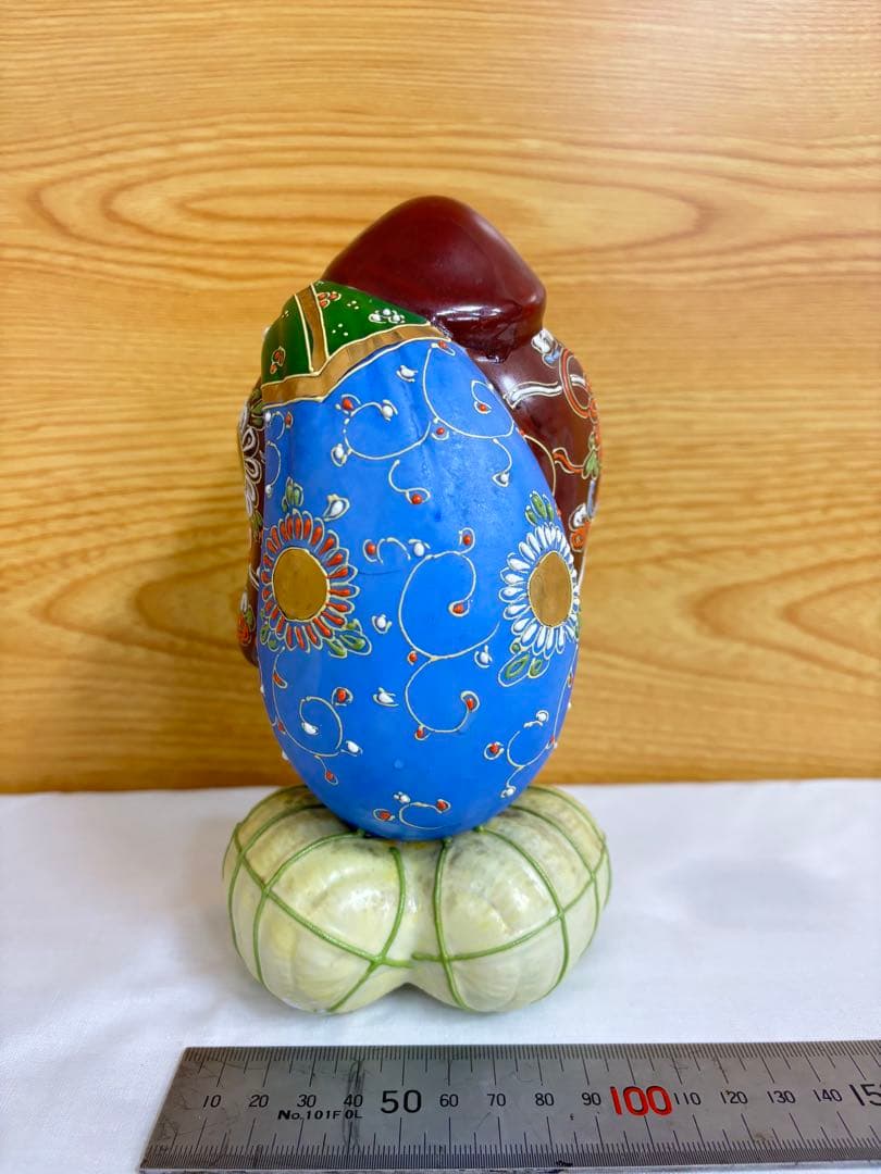 【美品】九谷焼 七福神 置物 全7体セット 6号 盛技法 金彩 伝統工芸品