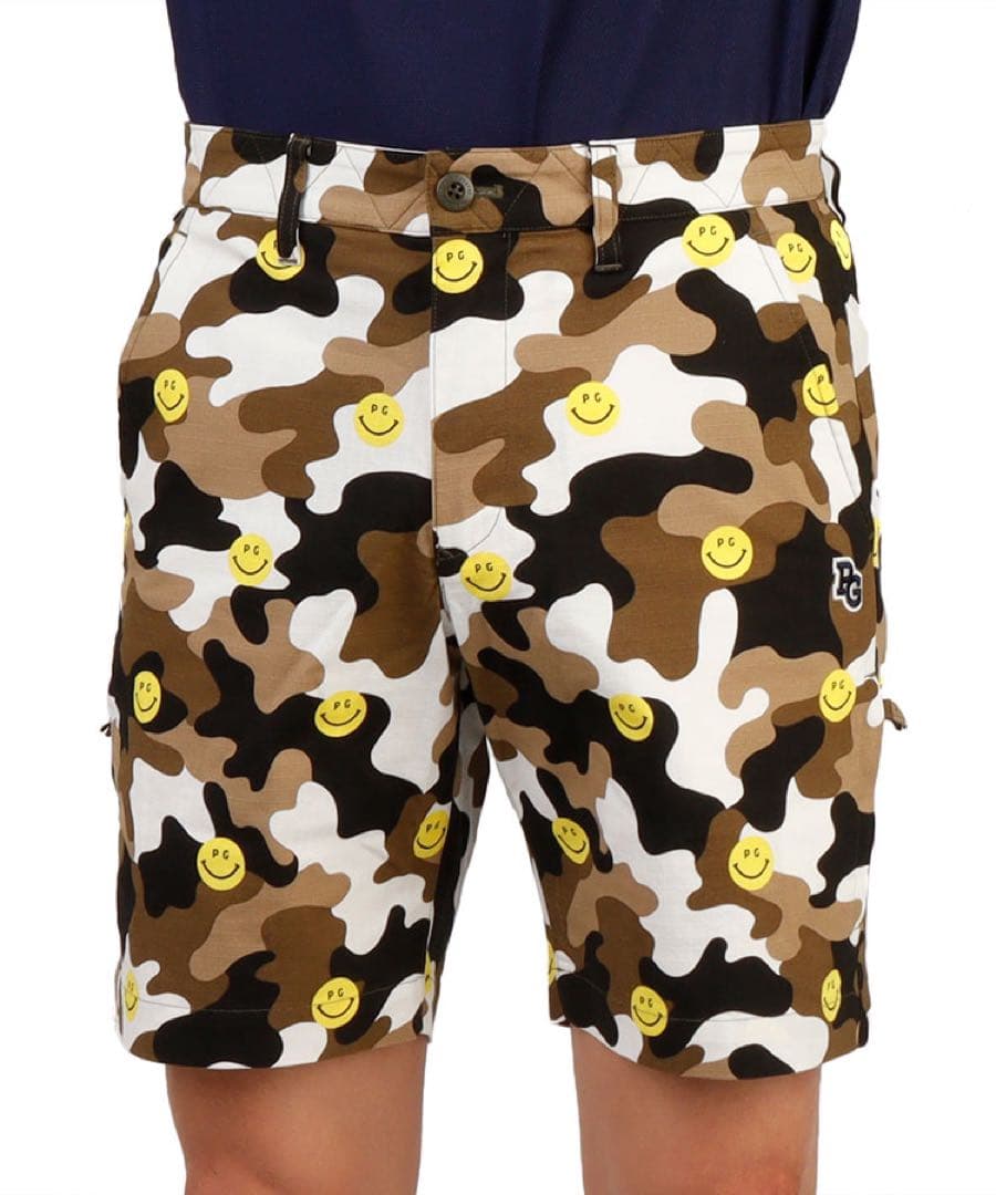 【新品未使用】パーリーゲーツ カモフラ×ニコ ◆ストレッチハーフパンツ　サイズ4