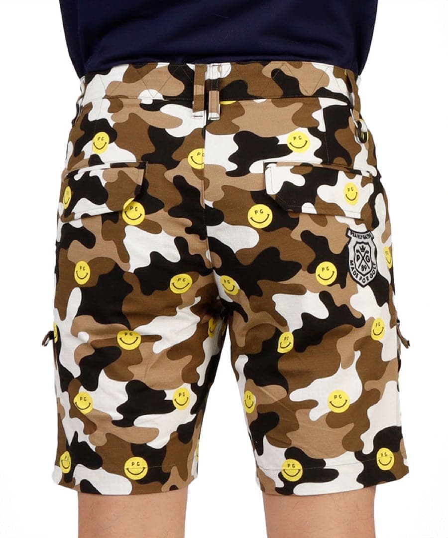 【新品未使用】パーリーゲーツ カモフラ×ニコ ◆ストレッチハーフパンツ　サイズ4