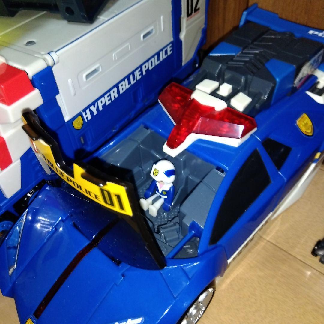 ハイパーブルーポリス　01号＆03号＆ガードナー＆キッズ16体＆ミニカー34台