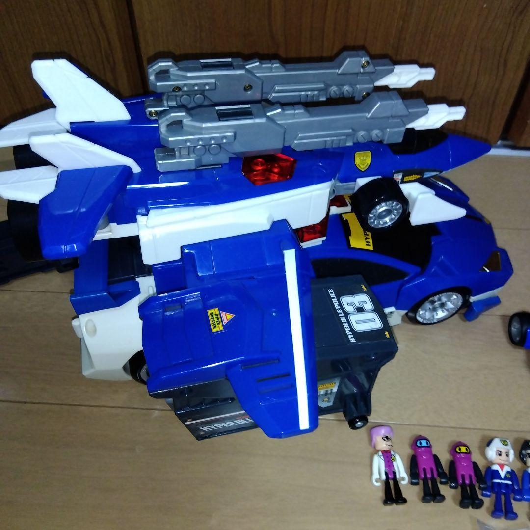 ハイパーブルーポリス　01号＆03号＆ガードナー＆キッズ16体＆ミニカー34台