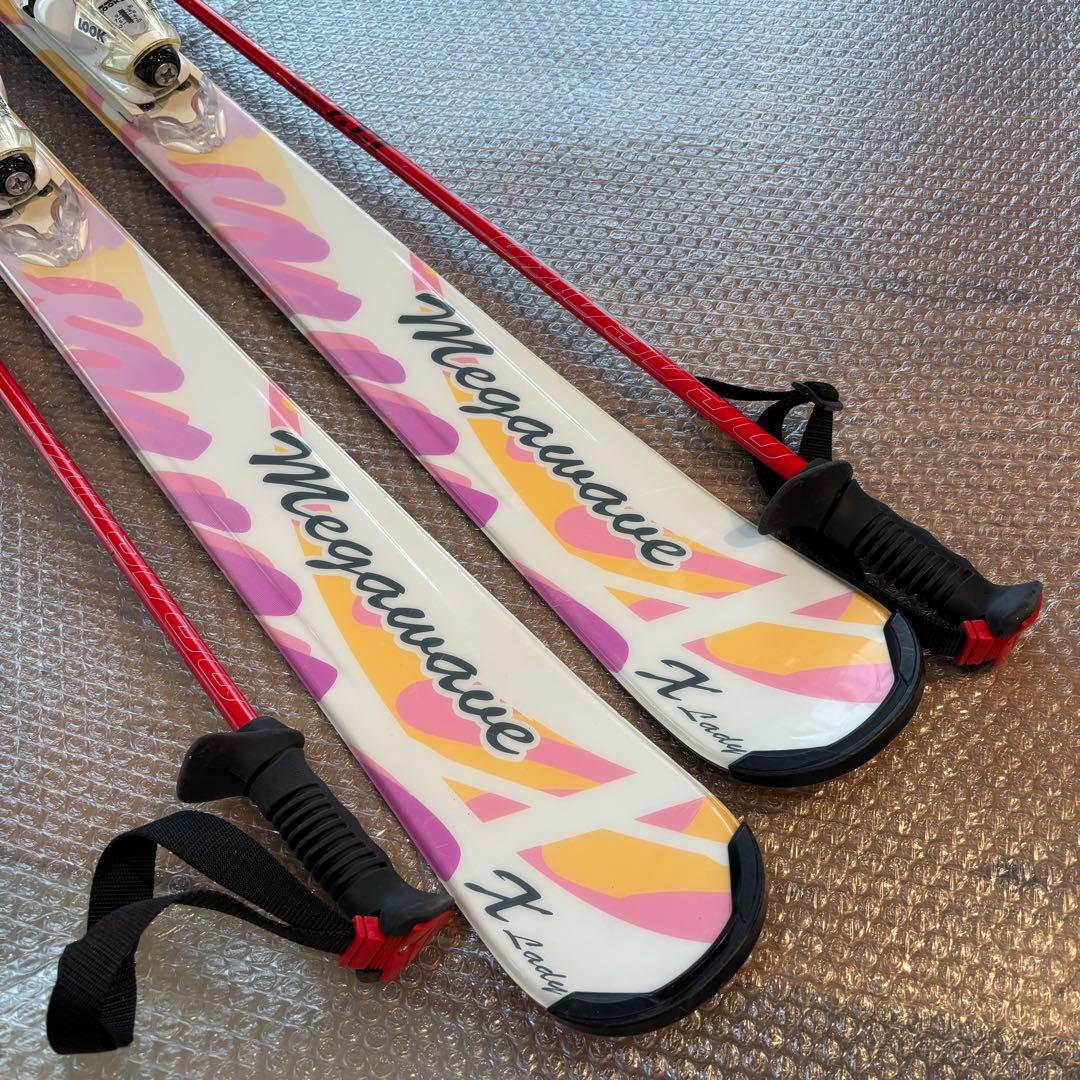 レディース　KASTLE 24〜24.5cm スキーセット　オガサカストック付