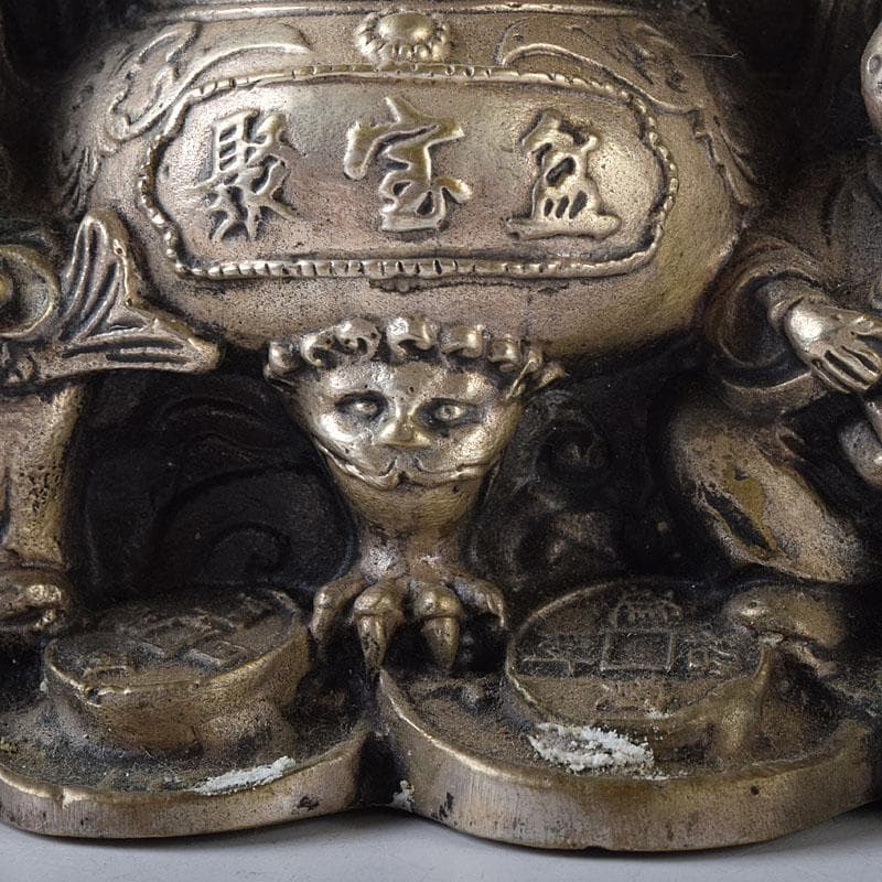 仏教美術　青銅古銅　福禄寿三星像　縁起物　置物　V　7833