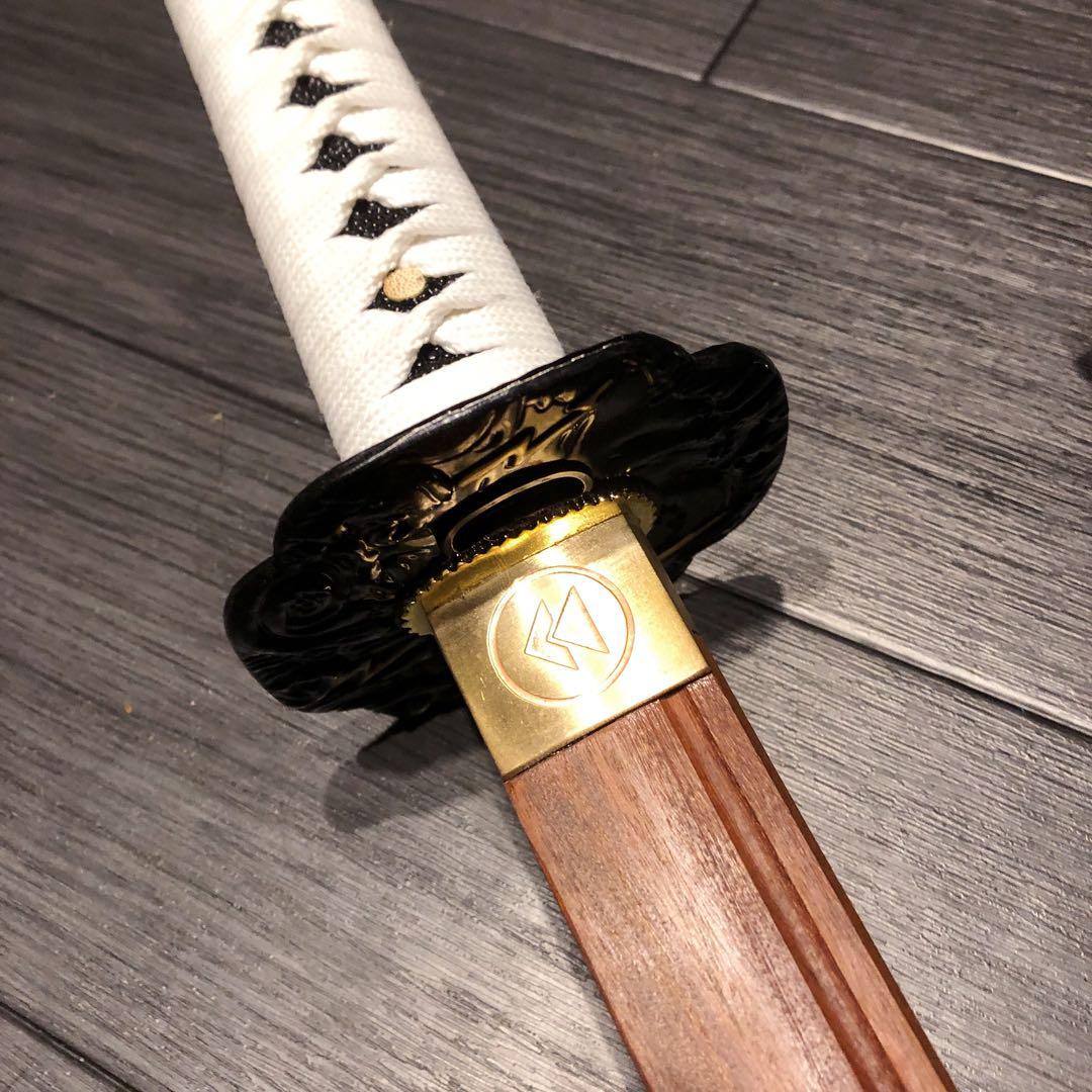 美品　高級模造刀　ローズウッド　木刀　鞘付き木刀　拵え　高級居合刀　白拵え