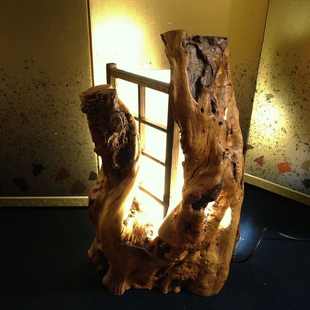 A718 天然木ライト照明 間接照明 和風インテリア照明 くり抜き