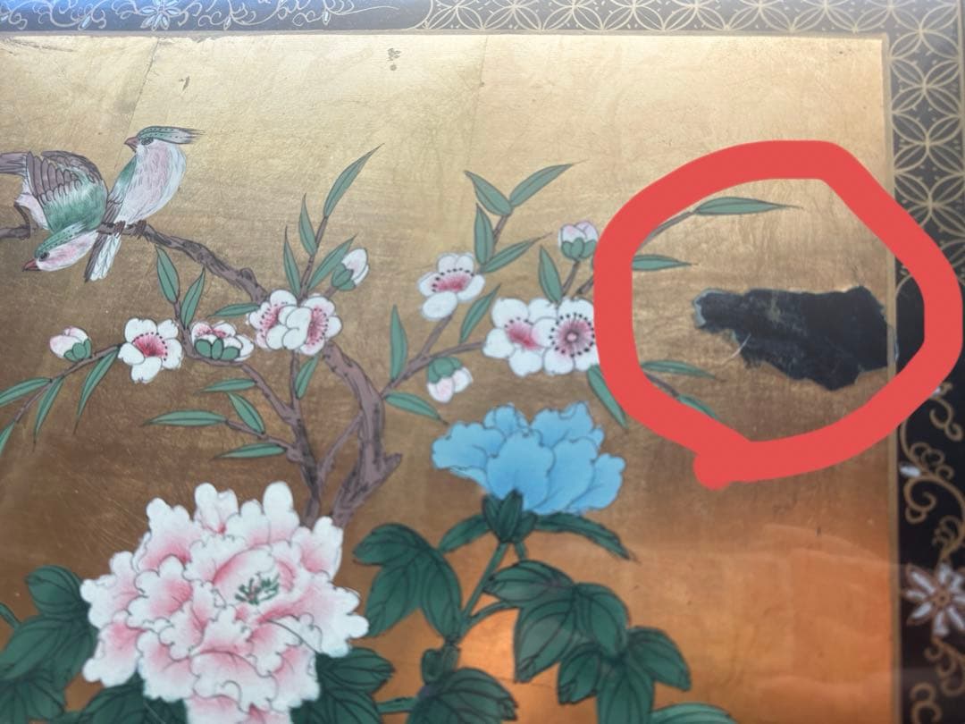 【大幅値下げ！】和風 蒔絵風 ジュエリーシェルフ ビロード張り 6段棚 店舗什器