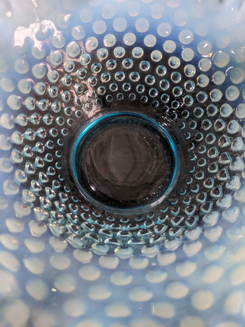 フェントン　ブルーオパルセント　ホブネイル　ラージフリルボウル お値下げ中