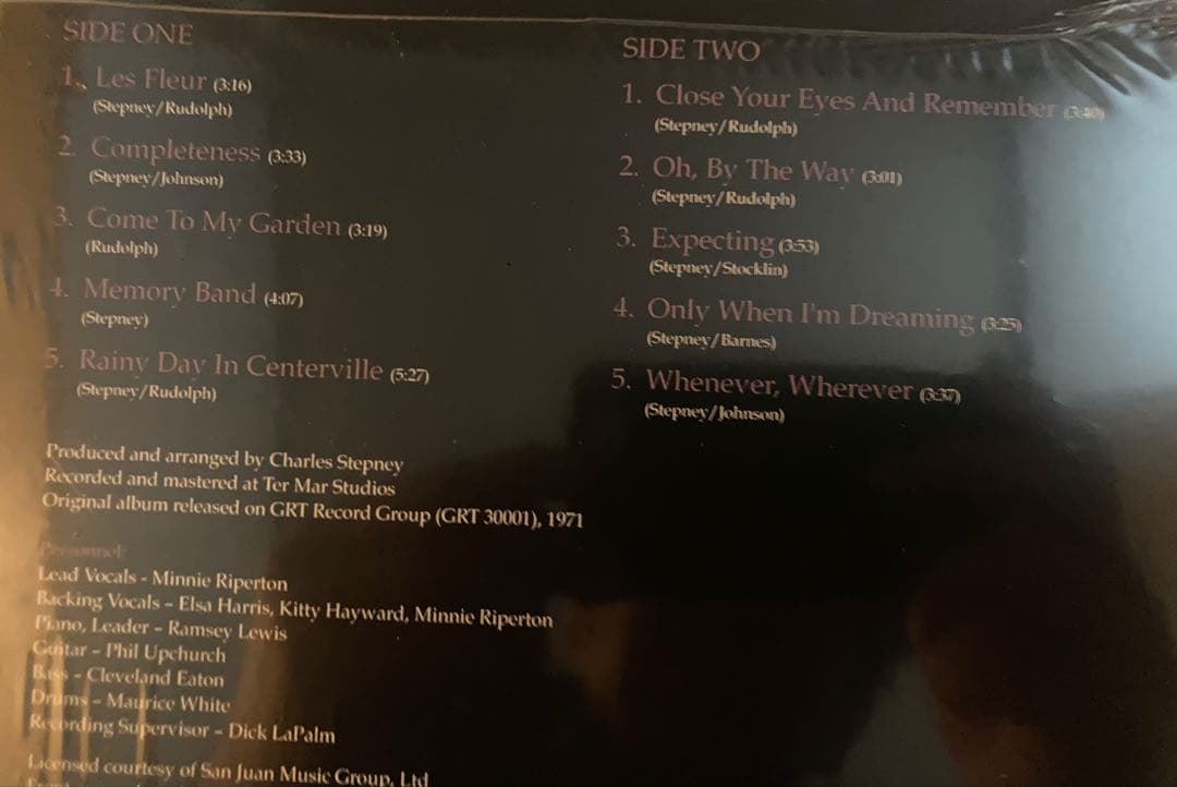 洋楽 MINNIE RIPERTON COME INTO MY GARDEN LP