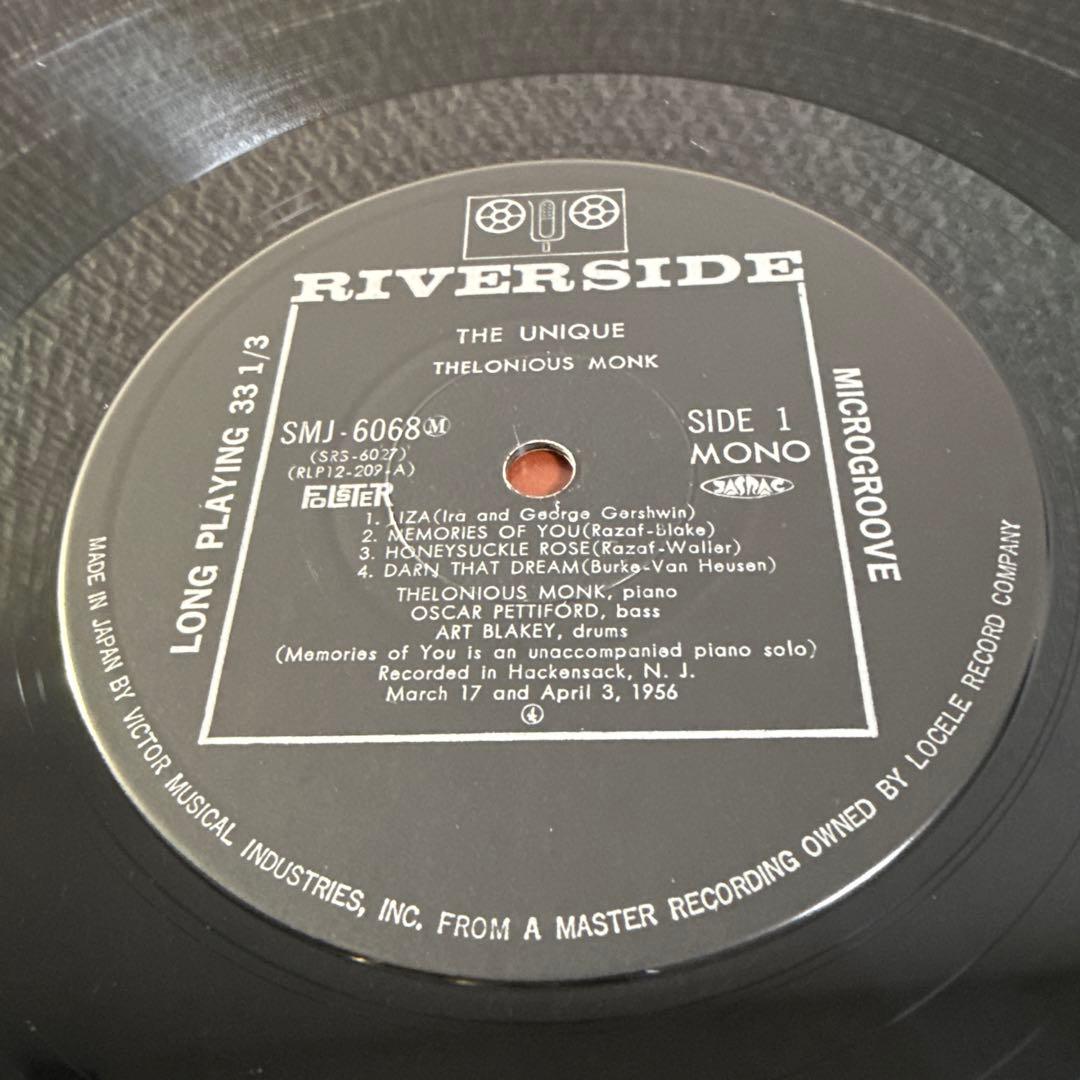 LP12inJAZZ国内盤セロニアスモンク他全3枚 盤ジャケ帯解説良好