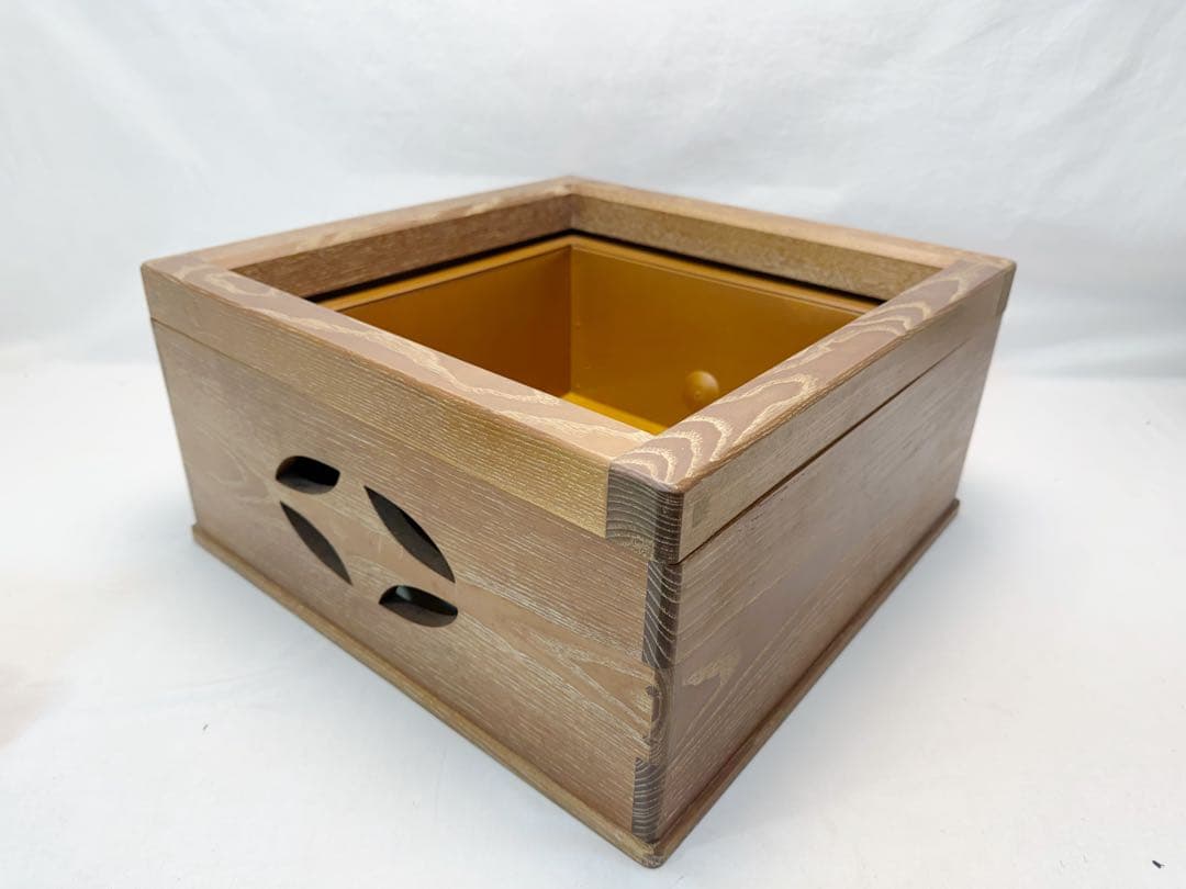 未使用 茶道具 桑 置炉 磨入子 炉.置炉用炭型電熱器 2点セット 元箱