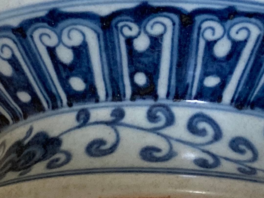 中国骨董／青白磁の馬と龍の花瓶／大明永樂年製／高さ約37 cm