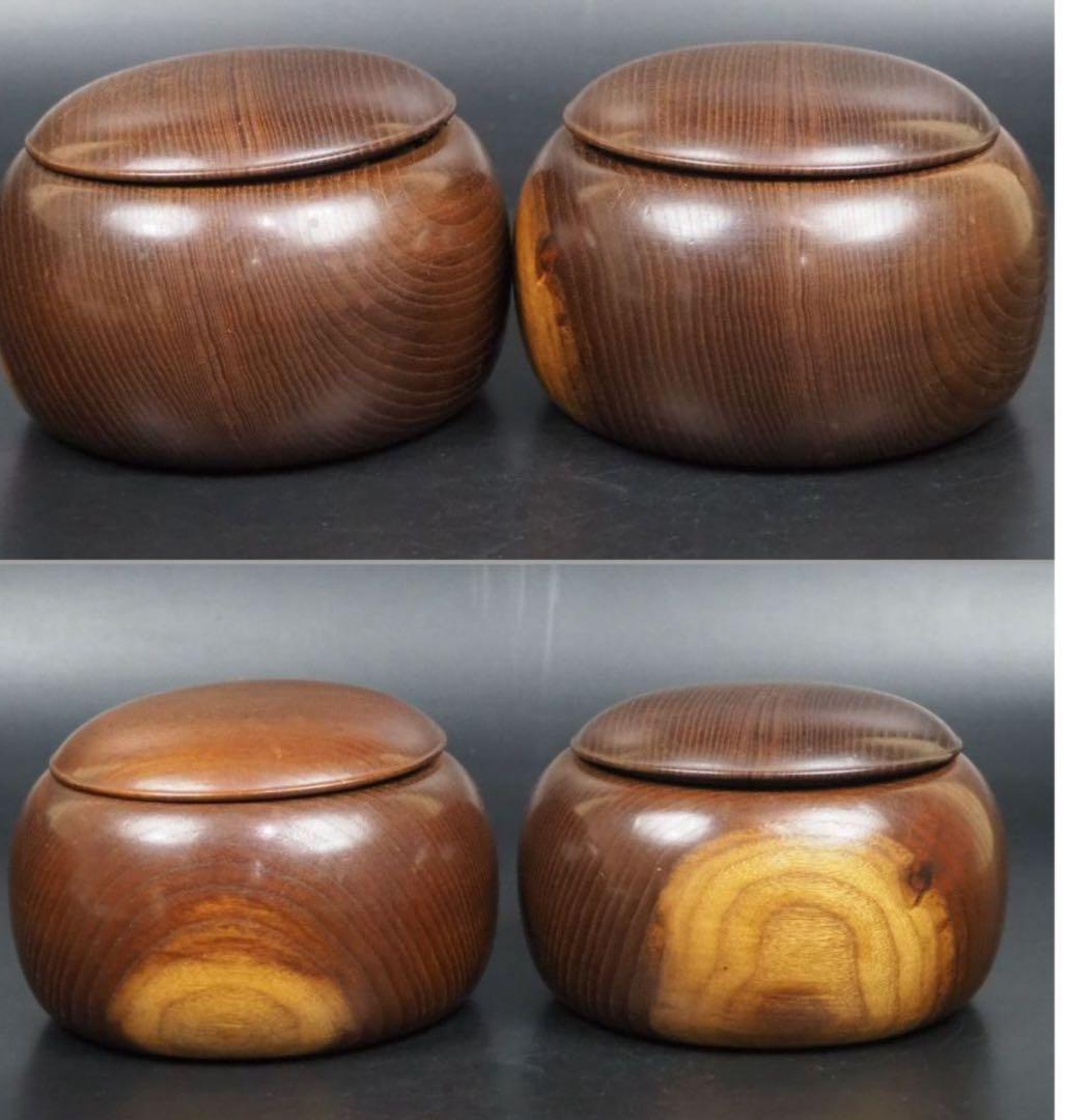 送料無料　日向特産　日向スワブデ蛤碁石32号・碁笥セット　旧家蔵出