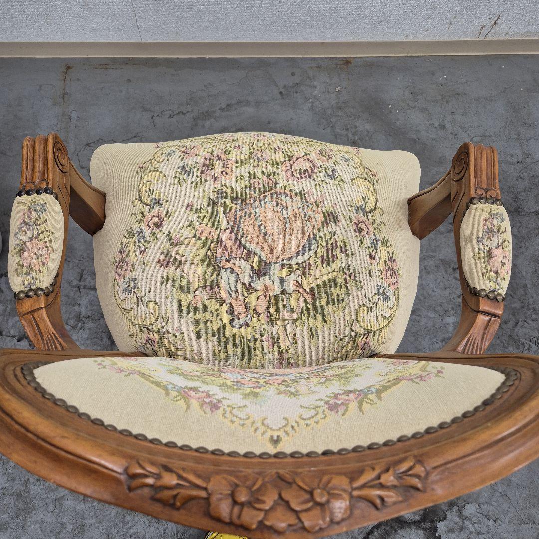 M7/1224y04　木製椅子 アンティーク調 クラシックチェア