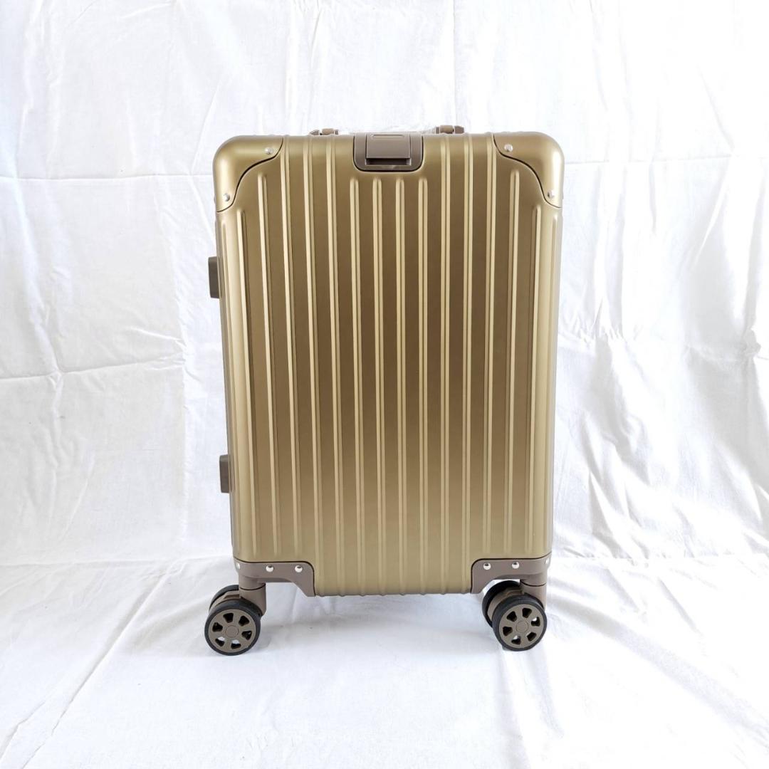 超軽量 アルミフレーム キャリーケース 耐衝撃 TSAロック付　ベージュ