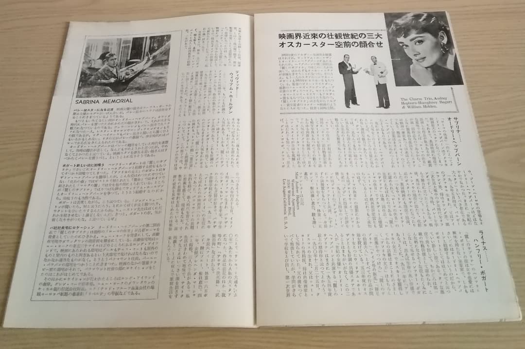 (レア)映画パンフレット　「麗しのサブリナ」　オードリー・ヘップバーン