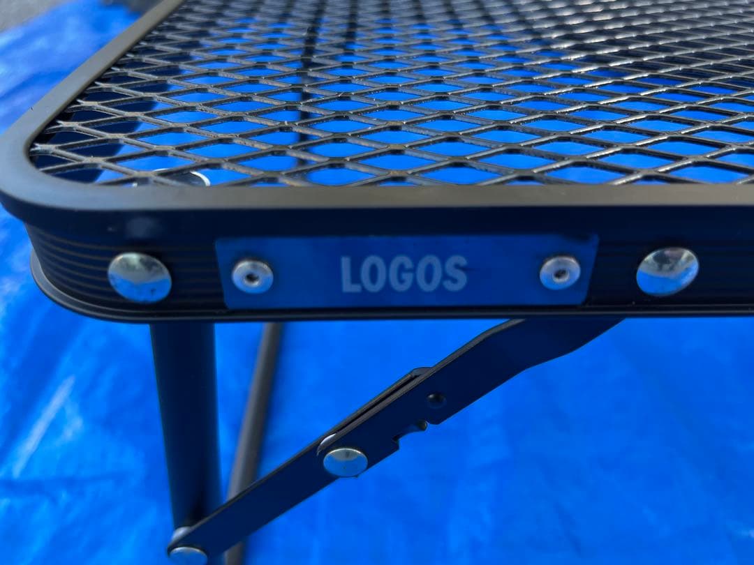 ロゴス(LOGOS) アイアンメッシュ テーブル　収納バック付き