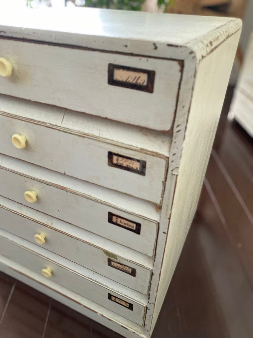 値下げ！【レトロ小引き出し シャビー風 5段】